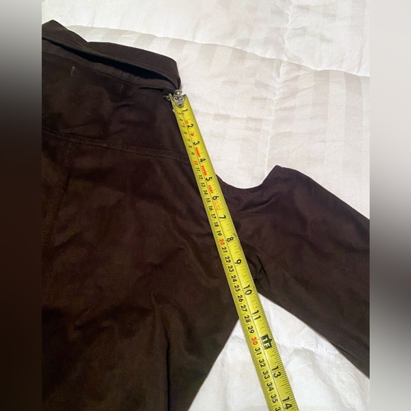 Vertigo, M women’s off the shoulder cut out/ long sleeve faux suede brown top - Picture 8 of 13